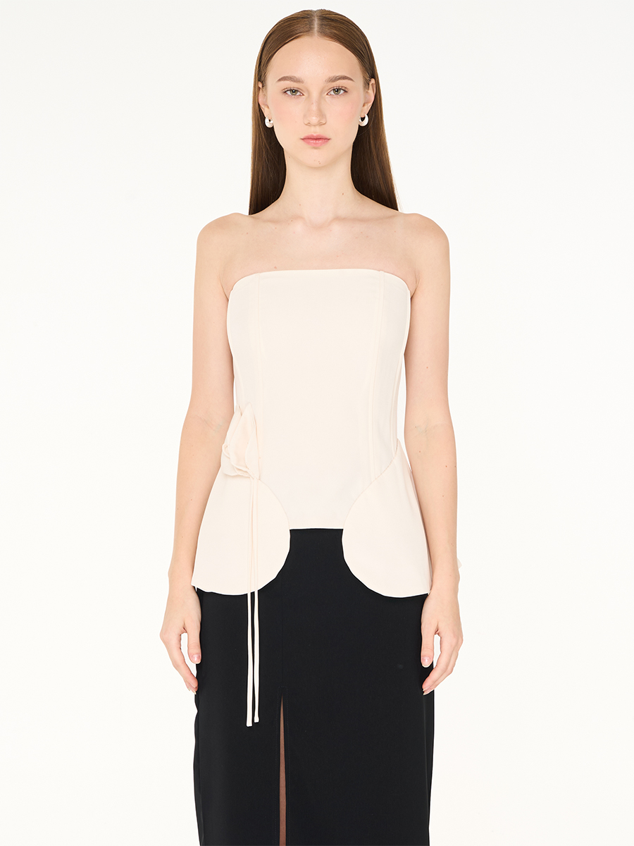 Penelope Bustier Top Ivory