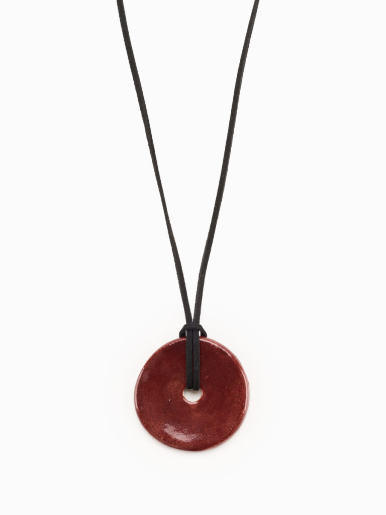 Rue Ceramic Pendant Maroon