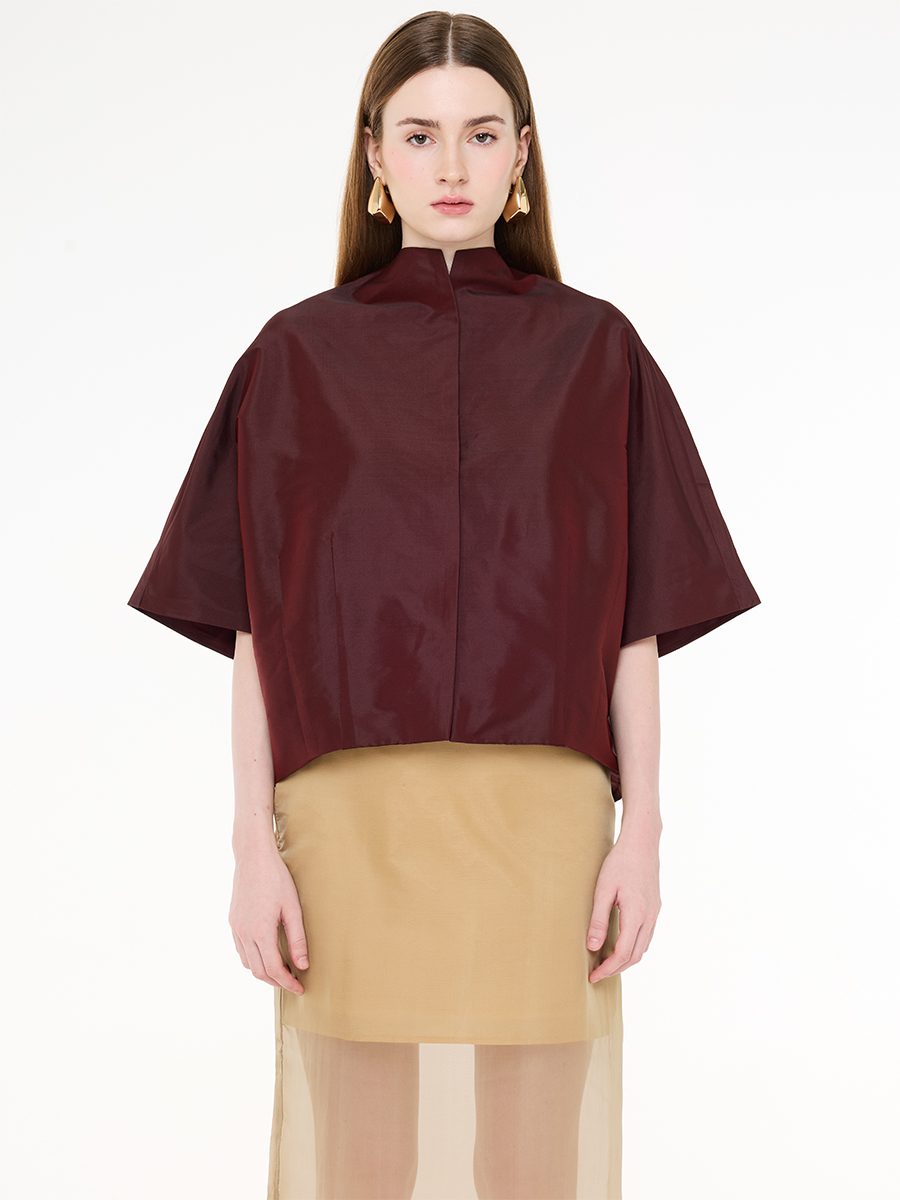 Trapeze Blouse Wine