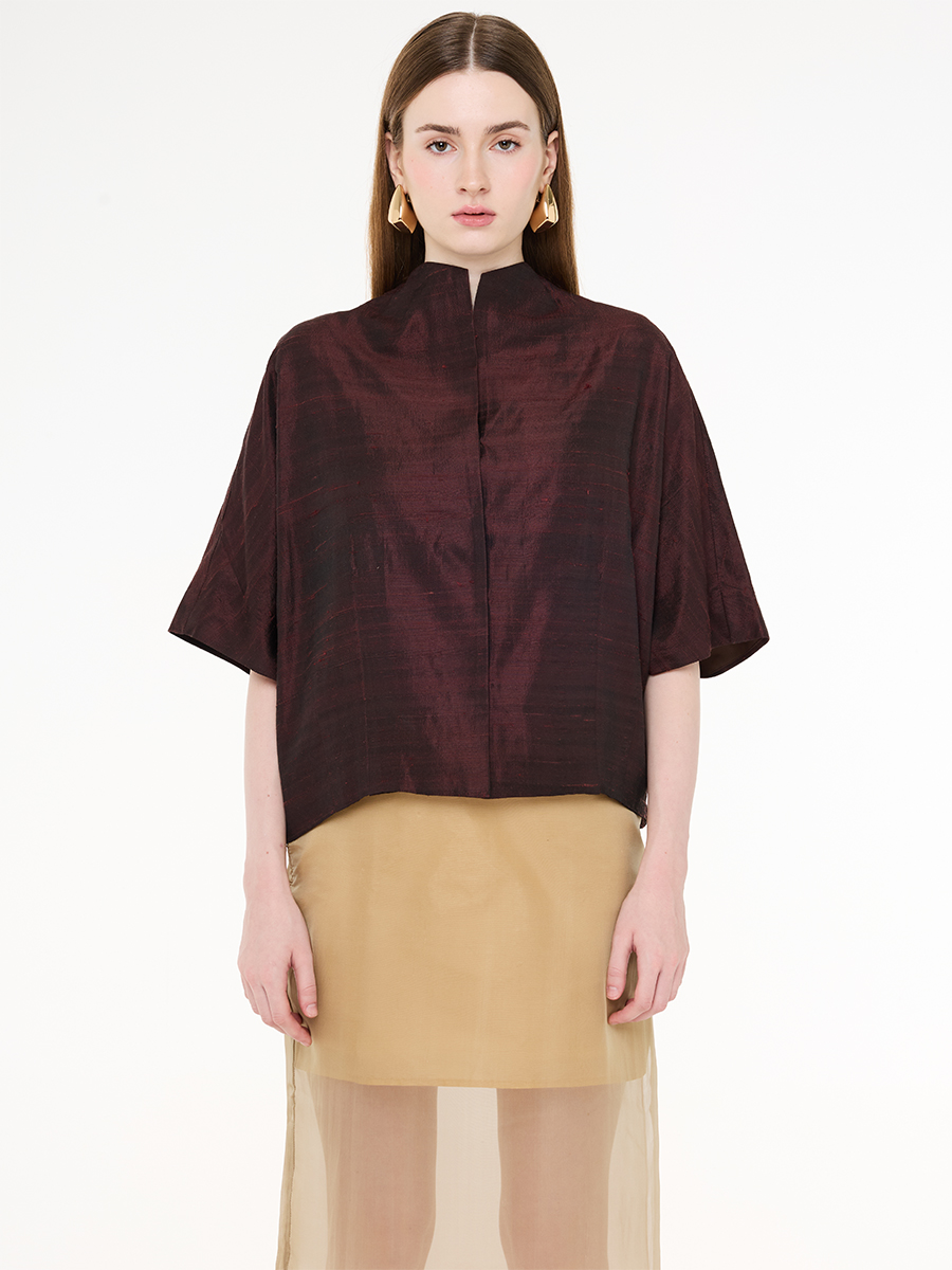 Trapeze Blouse Garnet
