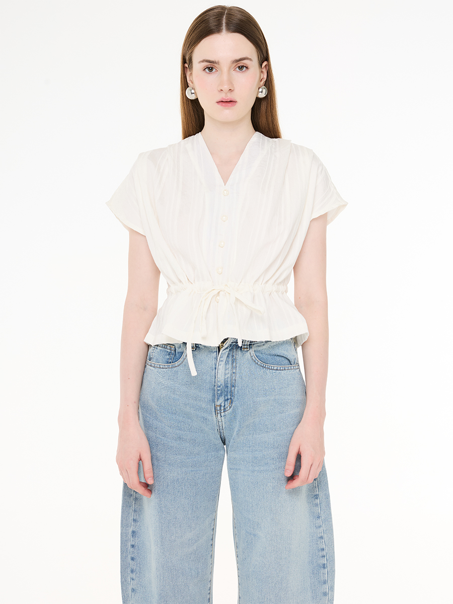 Kira Top Silk White
